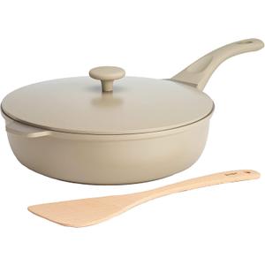 Goodful All-in-One Pan, Multilayer Nonstick, High-Performance Cast Construction, Multipurpose Design Replaces Multiple Pots and Pans, Dishwasher Safe Cookware, 11-Inch, 4.4-Quart Capacity, Linen