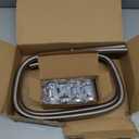 44" Flexible Heater Hose Kit - Stainless Steel Universal Heater Hoses Fits 5/8" & 3/4" Necks, 2 Hoses (4 Chrome Caps, Silver)