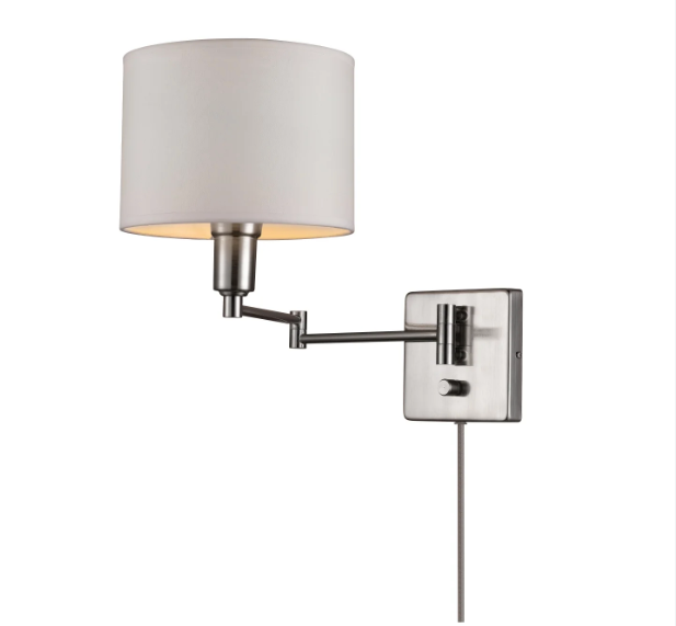 DI Globe 2-IN-1 Brashed Steel WLL Sconce
