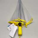 ShedRain Kids Light Up Umbrella – Clear See-Through Bubble Umbrella with Yellow Trim & Handle, Manual Open