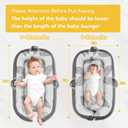 Portable Baby Lounger for Travel,Breathable & Comfortable 100% Cotton Infant Lounger, Baby Nest 0-24 Months Machine-Washable Newborn Lounger Newborn Essentials,Supervised Use