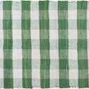 GLAMBURG Cotton Buffalo Check Plaid Washable Handwoven Checkered Welcome Door Mat 18x30 for Kitchen Bathroom Outdoor Porch Laundry Living Room, Farmhouse Reversible Rag Rug Green White