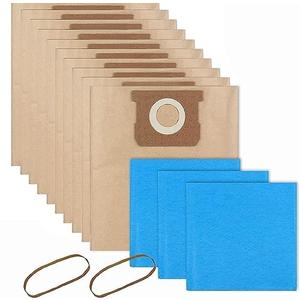 19-3100 shop vac bags for Stanley: for stanley shop vac 5-6 gallon/gal wet dry vacuum cleaner 19-3100 Disposable filter bags - 10 bag 3 filters 2 band for Stanley wet/dry dust replacement bag