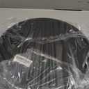 TOPZEA 4 Pack Plastic Server Tray, 14 Inch Round Serving Tray Restaurant Serving Tray Non-Slip Bar Tray Cafeteria Tray for Eating, Cafe Tray for Coffee Table, Black, with Non-Skid Rubber Lined