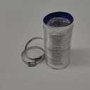Dryer Vent Hose 3 Inch Diameter 10 Feet Length Non-Insulated Double Layer 3 Meters Length Flex Air Aluminum Foil Ducting for HVAC Ventilation with 2 Clamps, Silver