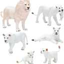 ONEST 7 Pieces Lion Figurines Animals Figures Family Set Educational Figurines Cake Toppers Christmas Birthday Gift