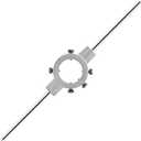 2.17 inch / 55mm Round Die Stock Handle Wrench, Adjustable Die Wrench Handle Holder, Heavy Duty Threading Die Holder Handle (Metric, M22-M26)