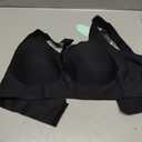 ProKloud Jelly Bras for Women No Underwire Wireless Bra with Support and Lift Full Coverage Plus Size Comfy Seamless Bra (Black, 4XL)