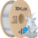 Silk PLA Filament 1.75mm, PLA Filament 1.75mm Silk Shiny 3D Printer Filament, 1kg Cardboard Spool (2.2lbs), Dimensional Accuracy +/- 0.03 mm, Fit Most FDM Printer(Metal Silver)