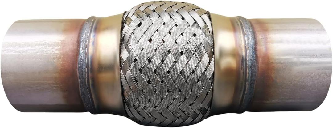 Exhaust Flex Pipe Universal Type 100% Stainless Steel For Heavy Duty and Cars (1 PC, 2X4X8)