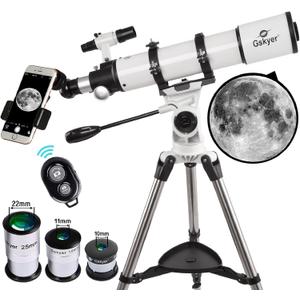 Gskyer Telescope 600x90mm AZ Astronomical Refractor Telescope for Adults Astronomy, German Technology Scope (White)
