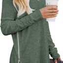 Long Shirts for Women to Wear with Leggings Green L 