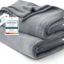 Bedsure GentleSoft Fleece California King Blanket - Lightweight Plush Fuzzy Cozy Soft Large Blankets for Bed, Grey, 102x96 inches