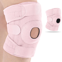 Foilswirl 1 Pcs Kids Knee Brace with Side Stabilizers Patella Gel Pads Adjustable Straps Youth Child Knee Brace Support for Meniscus Tear Sports, Meniscus Tear (Pink)