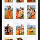 QUTREY 12 Opening Collage Picture Frame 4x6, Black Photo Frame Collage Display Multiple 4 by 6 inch Photos with Mat for Wall