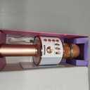 BONAOK Wireless Bluetooth Karaoke Microphone,3-in-1 Portable Handheld Karaoke Mic Speaker Machine Home Party Birthday for All Smartphones PC(Q37 Rose Gold)