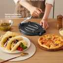 VEVOR Tortilla Press, 10 Inch Cast Iron Tortilla and Roti Maker, Heavy Duty Tortilladora Press, Pataconera Makers with Handle and 100 Pcs Parchment Paper, Dough Taco Press for Flour Tortilla, Tawa