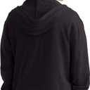 Hanes womens Slub Knit Full-zip Hoodie, Textured Cotton Zip-up T-shirt Hoodie for Women (Black, L)