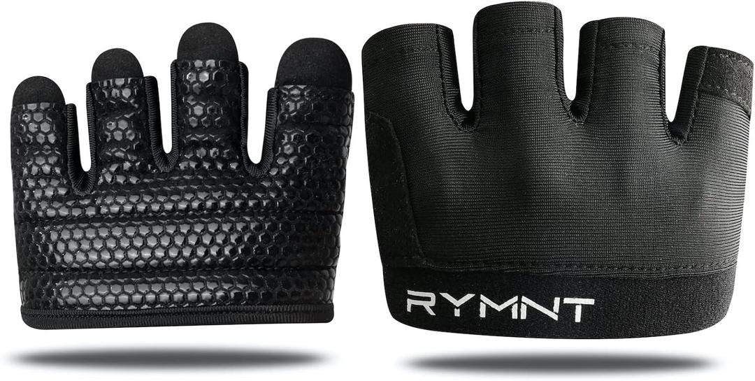Minimal Workout Gloves,Short Micro Weight Lifting Gloves Grip Pads with Full Palm Protection & Extra Grip for Men Women Weightlifting,Gym,Cross Training,Powerlifting,WODs., Large /Medium