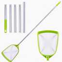 Sepetrel Pool Skimmer Net- Total Length 72 inches Ultral Fine Mesh Rake with Pole,Accessories for Cleaning Inground/Above Ground Swimming Pool, Pond,Spa and Hot Tub Leaf Debris
