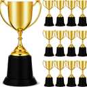 9 Inch Gold Trophy Award Gold Award Cup Employee Coworker Appreciation Gifts Golden Plastic Trophy for Thank You Teacher Nurse Volunteer Men Women Rewards Party (24 Pcs)