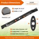 942-04385 Mower Blade for Craftsman Cub Cad et 30" Deck Mini Riders, 3-in-1 Mulching Blade 742-04385 Compatible with Craftsman R1000, Cub Cad et CC30, Troy Bilt TB30, 1 Pack