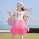 LQSZ Girls Tulle Dresses Princess Flutter Sleeve Tutu Dress for Toddler Girl 3-12 Years (4-5T)