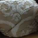 Madison Park Tufted Chenille Cotton Comforter, All Season Bedding Set, Matching Shams, Viola, Damask Taupe King/Cal King(104"x92") 3 Piece