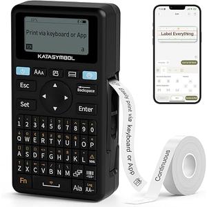 SUPVAN Katasymbol E11 Labelling Device, Portable Mini Label Printer, Self-Adhesive Labelling Device with 4 Label Rolls, Compatible with iOS and Android, Labelling Device for Home, Office