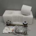 Stainless Steel Milk Glass Vanity Lights for Bathroom, 2 Light Brass Bathroom Light Fixtures Over Mirror, Ceramic E26 Sockets Wall Mounted