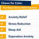 Advanced Calming Chews for Dogs - Hemp Chews and Melatonin - Anxiety Relief - Sleep Aid - Relaxing Treats - Stress Relief During Fireworks, Storms, Thunder, Barking - Made in USA - BBQ - 60ct BB 8/2028