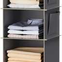 YOUDENOVA Hanging Closet Organizer and Storage, 6-Shelf Closet Hanging Storage Shelves, Grey, 6 Niveaux