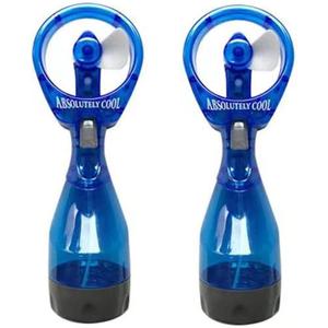 P&F Water Mist Spray Bottle Fan Portable Handheld Mister - Battery Operated (Blue &Blue)