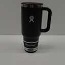 Hydro Flask 40 Oz Travel Tumbler with Handle, Lid and Straw - Insulated Stainless Steel in Black