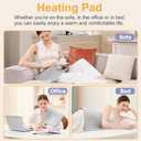 Deepsoon Heating Pad,Electric Heating Pads for Back,Neck,Moist Heating Pad for Abdomen Shoulder Knee Legs,Dry/Moist Heat&Auto Shut Off,Mother's Day Birthday for Men and Women,Light Gray, 24x12 Inch