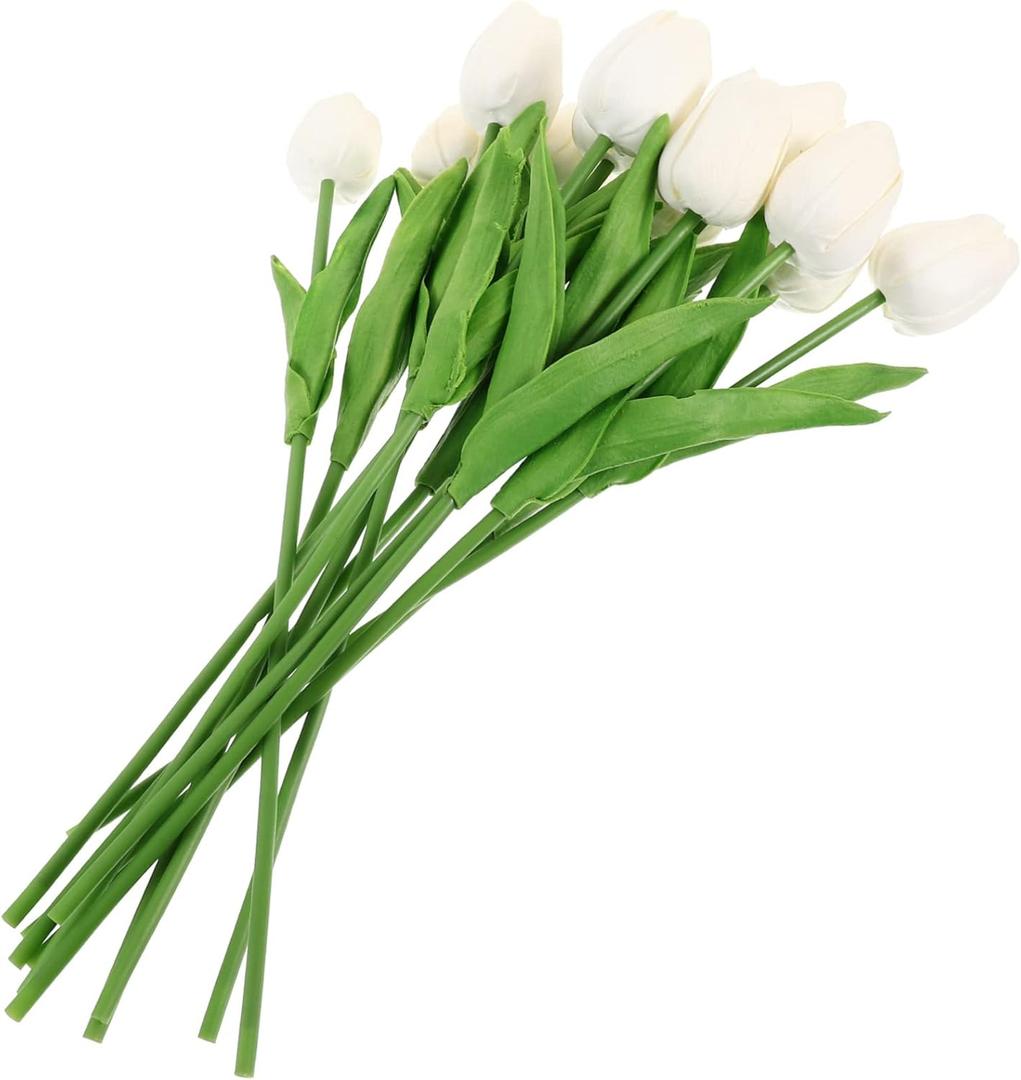 ABOOFAN 12pcs Artificial Floating Candle Centerpiece for Weddings Parties Home Decor Showers Realistic Faux Flowers White for Elegant Arrangements