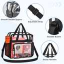 Oraben Clear Tote Bag Clear Bag Stadium Approved 12x6x12 Stadium Bag for Work, Sports Games,Gym