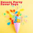 Niceup Plastic Candy Toys Lollipop Fake Sweets 160pcs Small Candyland Décor Party Favors Resin Figurine Slime Charms for Easter Egg Birthday Pinata Goodie Bag Fillers, Rave Trinkets