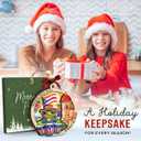 2 x Puerto Rico Christmas Ornament 2025 - Puerto Rico Gifts for Men, Women, Travel Souvenir Gifts for Mom, Dad, and Friends - 2 Layered Wooden Coqui Frog Ornament for Christmas Tree