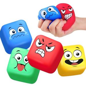 Stress Balls Fidget Toys for Kids: 3 Pack Squeeze Stress Cube for Anxiety Relief - Slow Rising Squishy Ball Sensory Fidget Toys for Kids Adults Autism, Classroom Prize Toys