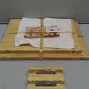 Bamboo Cutting Boards Set with Stand - 3 Piece Charcuterie Board with Handle, Truly Glue Free, Non Toxic Wood Chopping Serving Boards for Kitchen Gift Set - Dishwasher Safe [New 2026 Upgrade], 17"L x 12"W