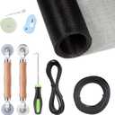 TOOLTRIZ Window Screen Replacement Kit-8 in 1 Sliding Door Screen Replacement and Screen Door Repair KitBlack48x118