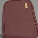 NISHEL Travel Cord Organizer Case, Tech Electronic Bag, Essentials for Charger, Cable, Phone, Hard Drive, USB, SD Card, Rosewood-Pink (Single Layer)