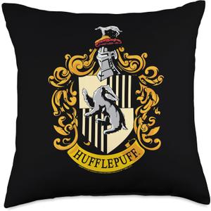Harry Potter Hufflepuff House Crest Throw Pillow (18x18)