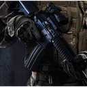 REEBOW GEAR Tactical Gloves Motorcycle Riding Gloves Full Finger Gloves Black (Large)