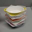 Foraineam 6 Colors Oval Porcelain Ramekins 10 oz Oven Safe Creme Brulee Souffle Baking Ramekin Dishes Bowl with Double Handles