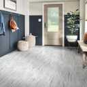 Universal Bianco Classico 3 MIL x 12 in. W x 24in. L Peel and Stick Water Resistant Vinyl Tile Flooring (30 sqft/case), 12x24