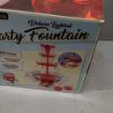 Nostalgia LPF230 3-Tier Lighted Party Fountain, Holds 1.5 Gallons, LED Lighted Base, Includes 8 Reusable Cups
