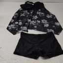 Daci Plus Size Two Piece Swimdress with Boyshorts for Women Flowy Swimsuits Tummy Control Tankini Bathing Suits (Black Flower, L (12W)
