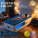 VOSSER Twin Air Mattress with Built-in Pump,Fast & Easy Inflation/Deflation Inflatable Mattress, Foldable Blow Up Mattress with Storage Bag, Inflatable Bed for Home, Camping & Guests